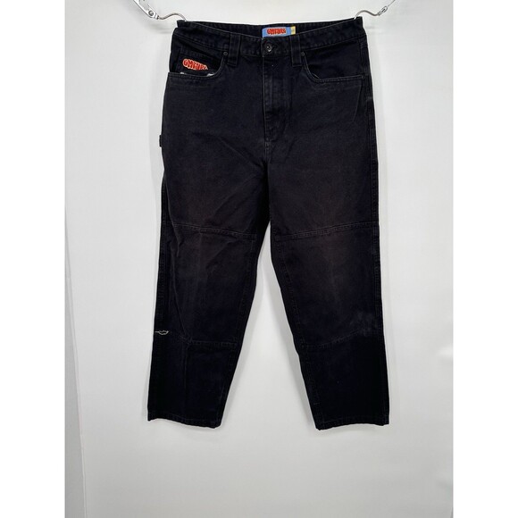 Vtg Y2K Empyre Double Knee‎ Loose Fit Baggy Black Jeans Pants Fits 30  Skater - Picture 2 of 12